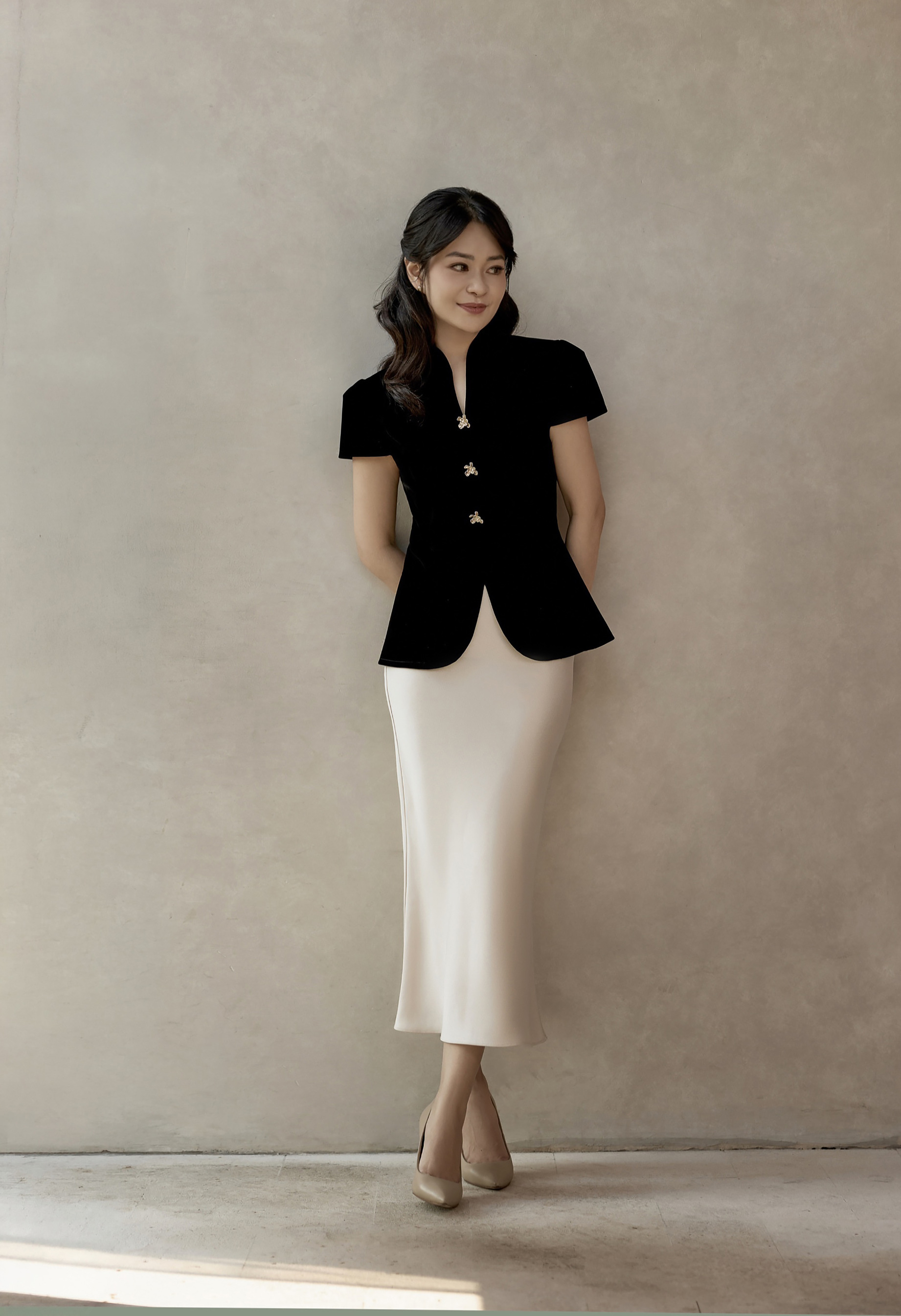 Long Jing Top In Black