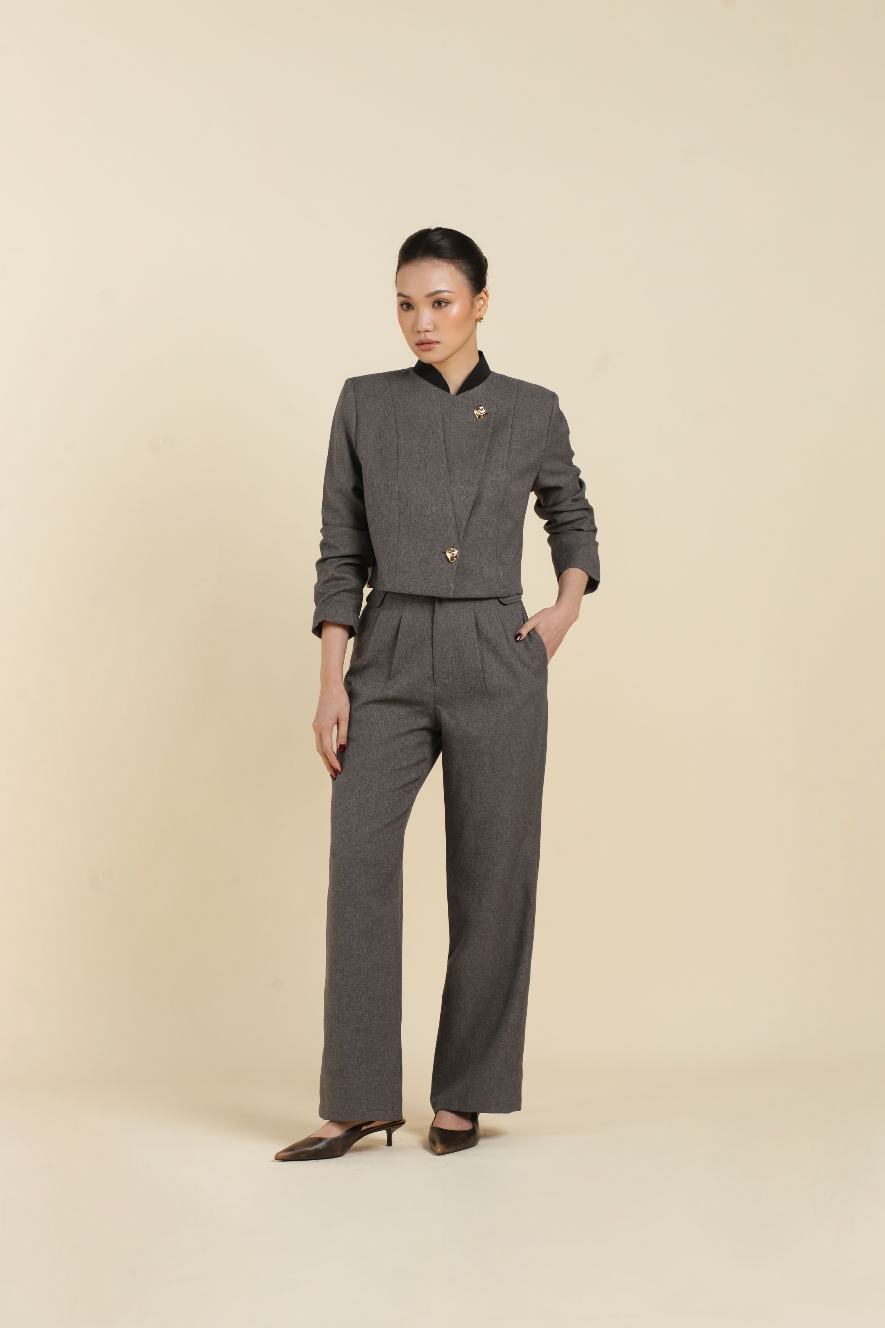 Bastian Blazer In Charcoal