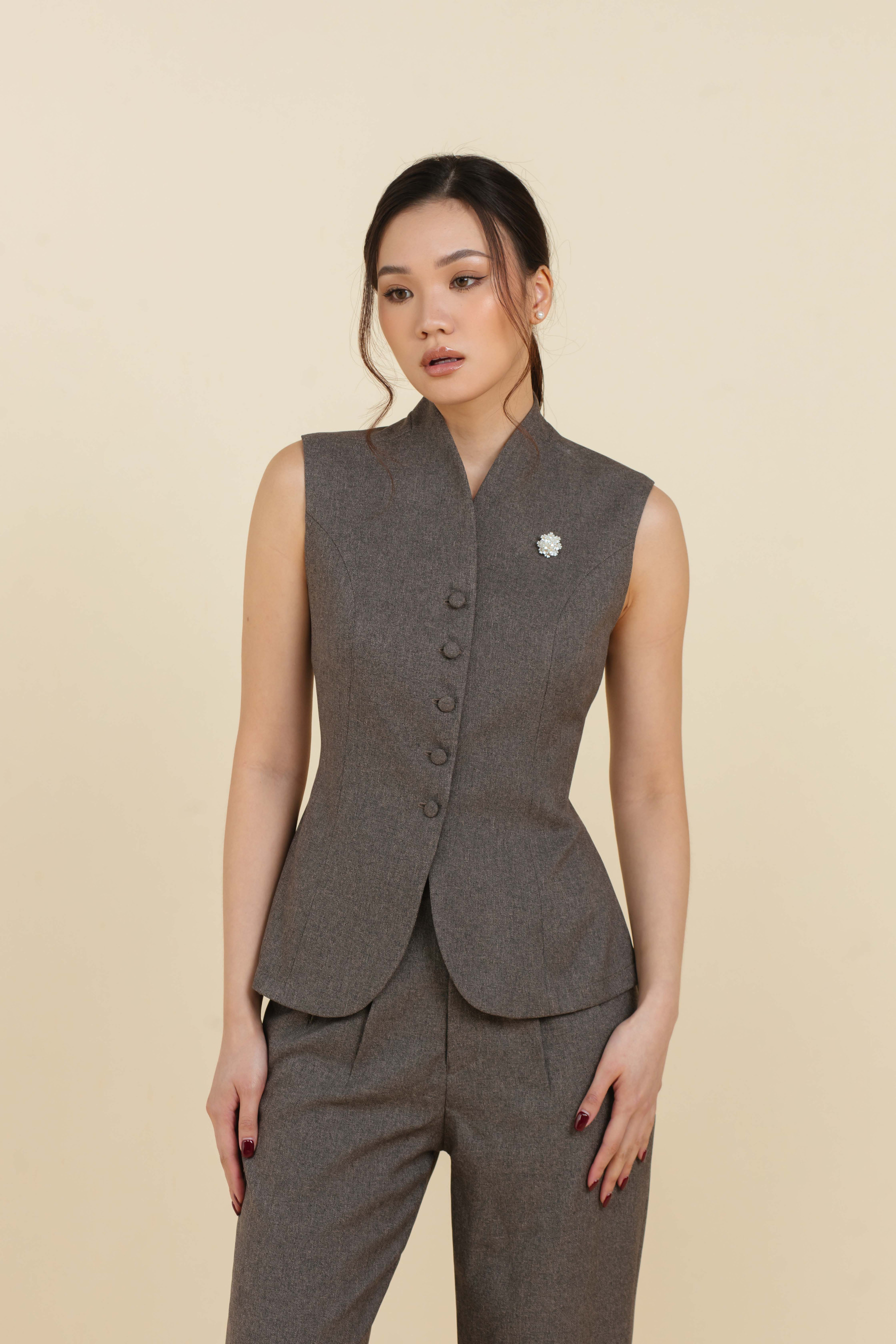 Audrey Top In Charcoal