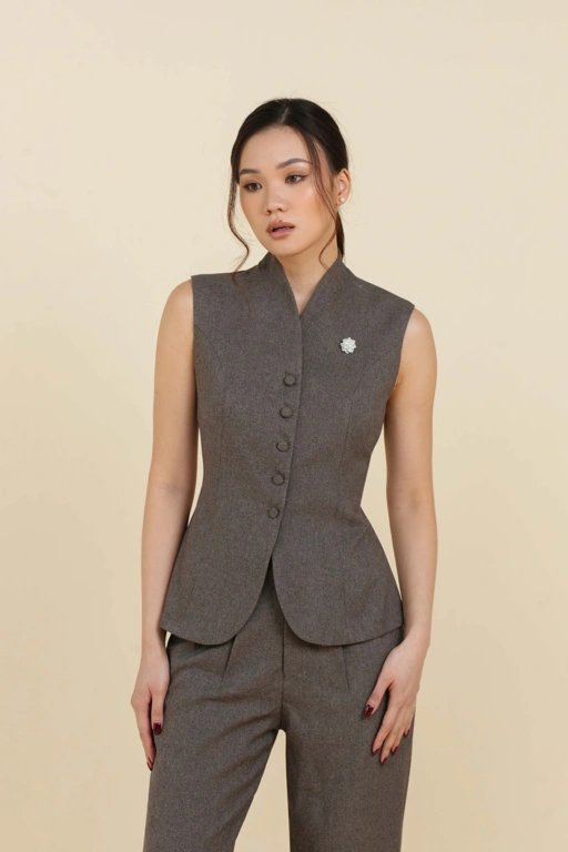 Audrey Top In Charcoal