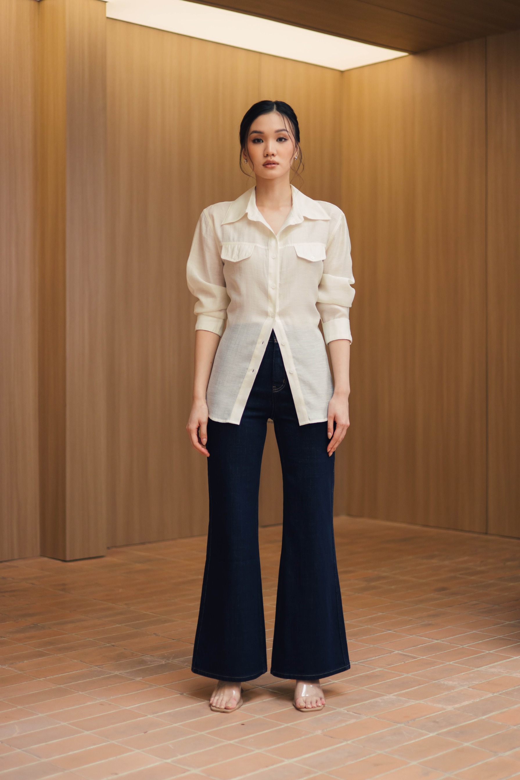 Lumi Shirt In Porcelain