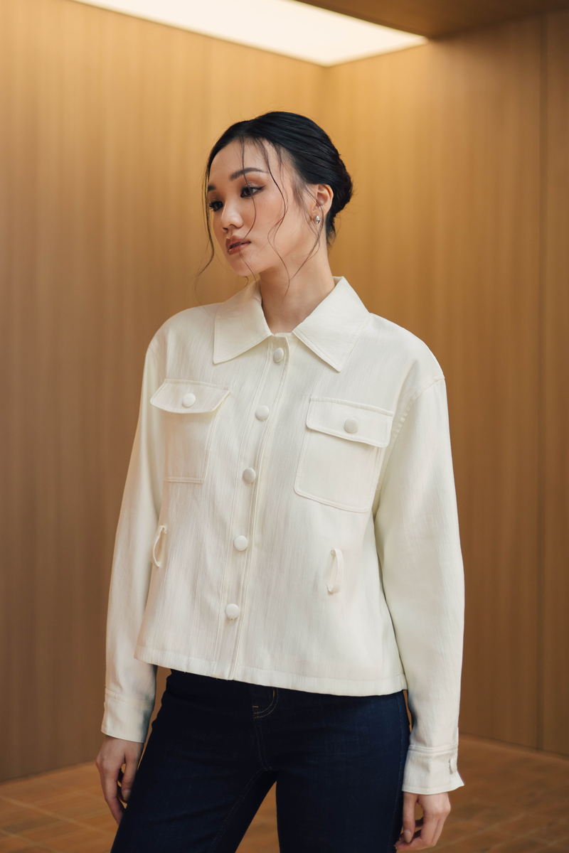 Celia Jacket in Porcelain