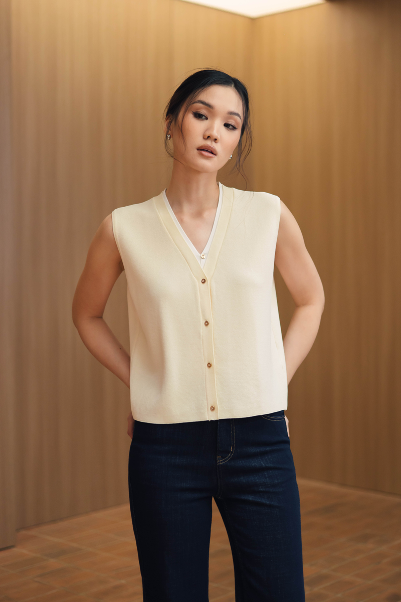 Suki Top in Buttercream