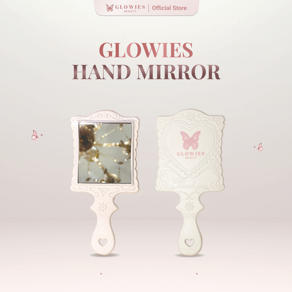Glowies Beauty Hand Mirror Cermin Aesthetic T 12,5 x L 5,5 cm