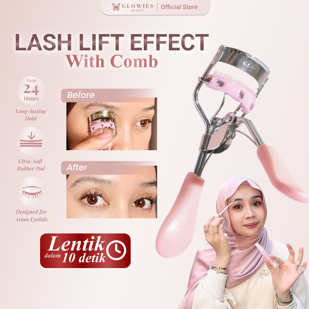 GLOWIES BEAUTY Signature Package Glowies Dreamy Moisturizer 80 ml Glowies Eyelash & Brow Nutri Serum 4 ml Glowies Lash Lift Effect Composition Stainless Stell