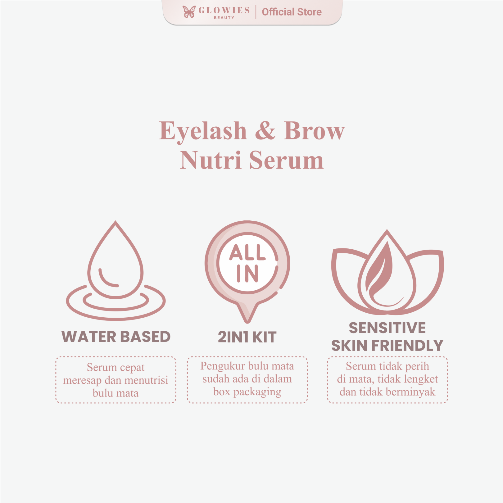 Glowies Beauty Shimmer Package 2in1 Dreamy Moisturizer Pelembab 80ml & Serum Bulu Mata dan Alis 4 ml Water Based Serum Moisturizer Membantu Mencerahkan Melembabkan Memudarkan PIE PIH & Serum Bulu Mata dan Alis Memanjangkan Bulu Mata dan Alis