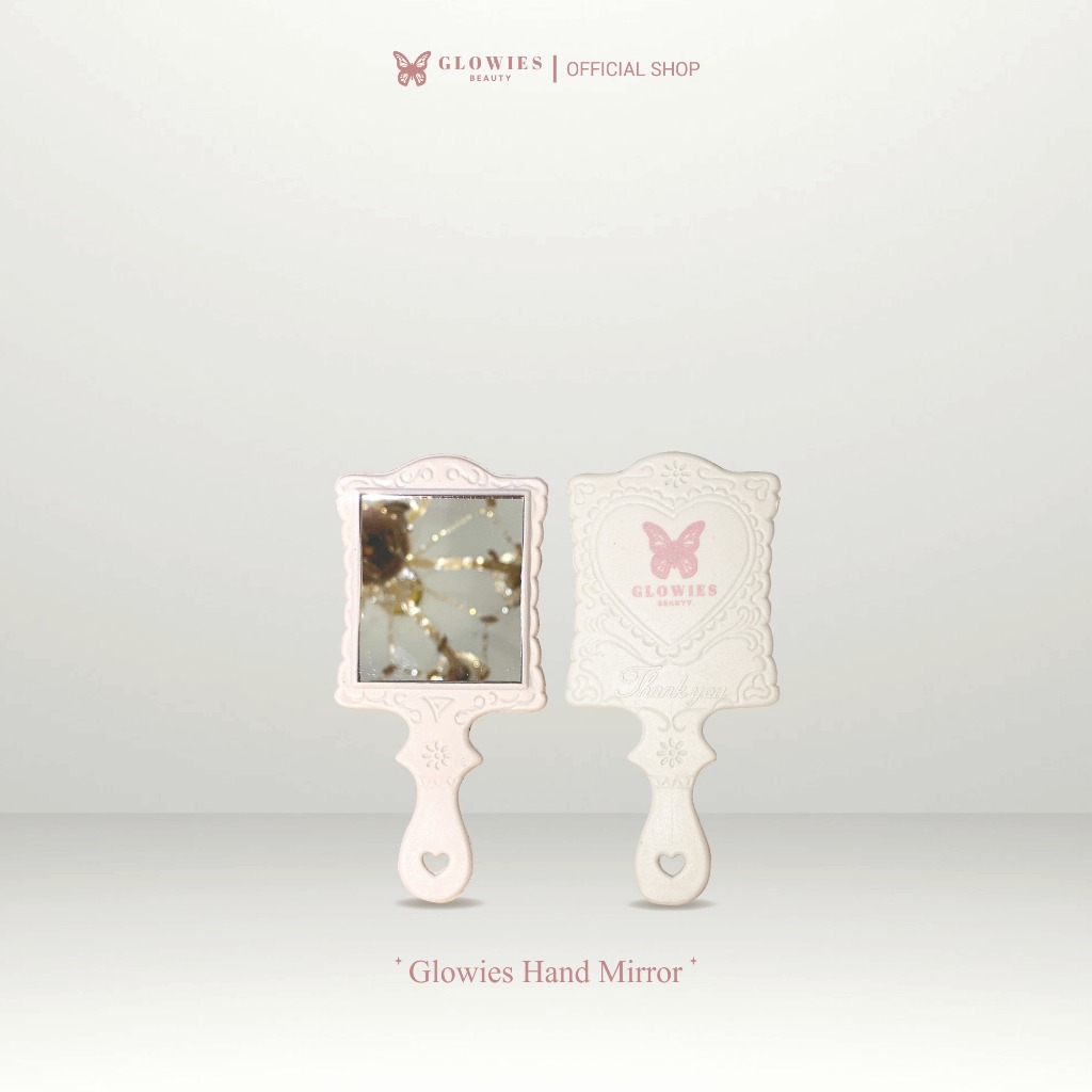 Glowies Beauty Hand Mirror Cermin Aesthetic T 12,5 x L 5,5 cm