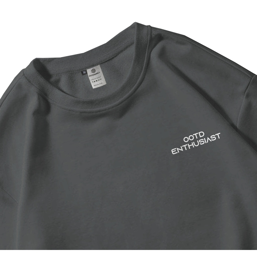 OOTDSUPPLY Crewneck OOTD Enthusiast Dark Grey | Sweater Pria Wanita CN002
