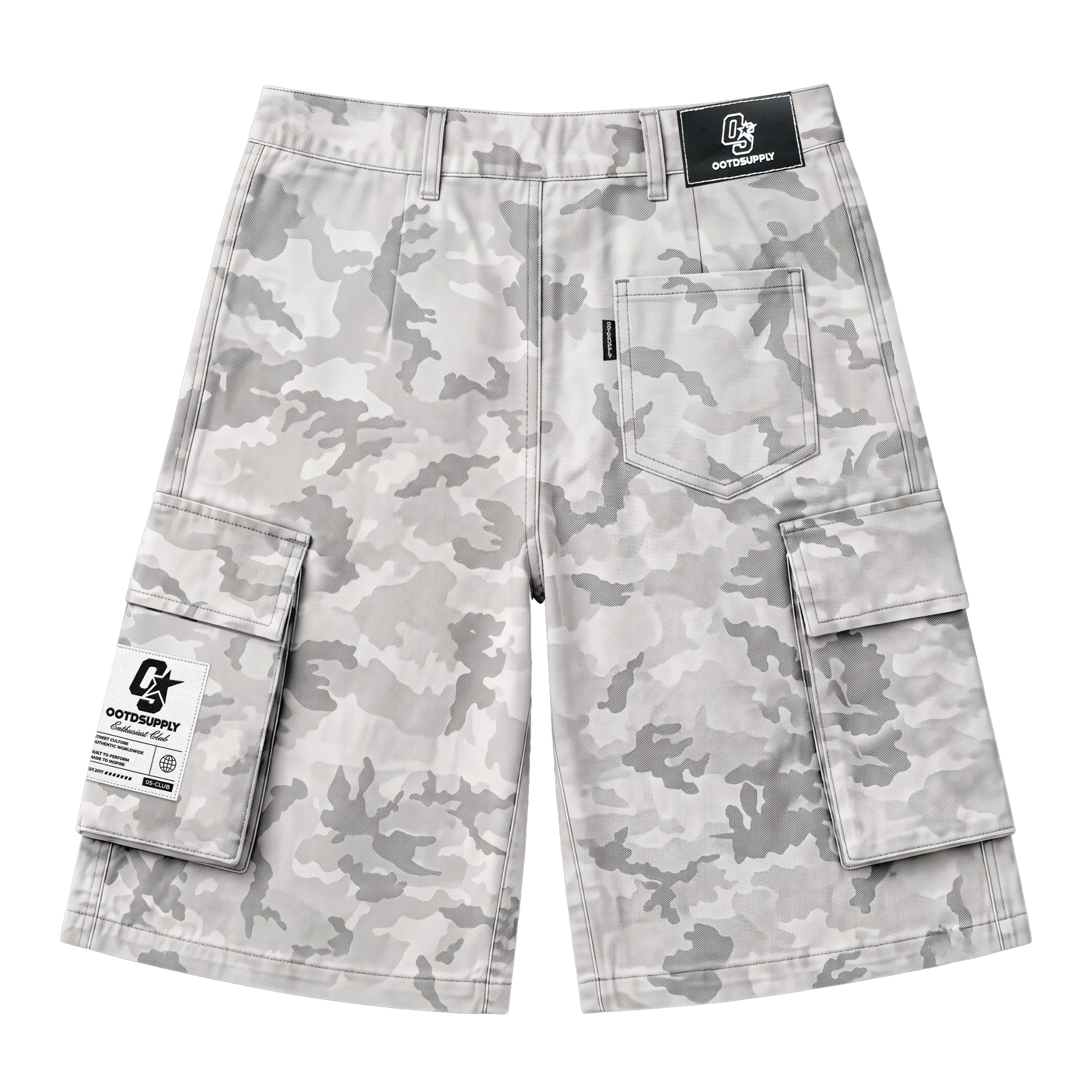 OOTDSUPPLY Jorts Pant Cargo Camo Green Basic | Shortpants Camo | Cargo Loreng Sporty | OS-JPC-CMO-ABGRY