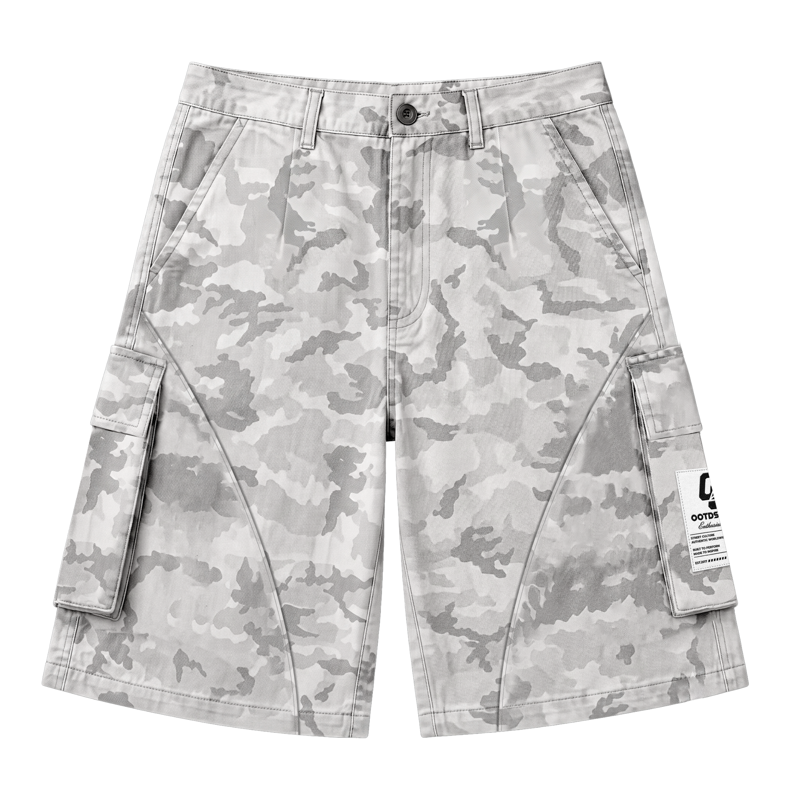 OOTDSUPPLY Jorts Pant Cargo Camo Green Basic | Shortpants Camo | Cargo Loreng Sporty | OS-JPC-CMO-ABGRY