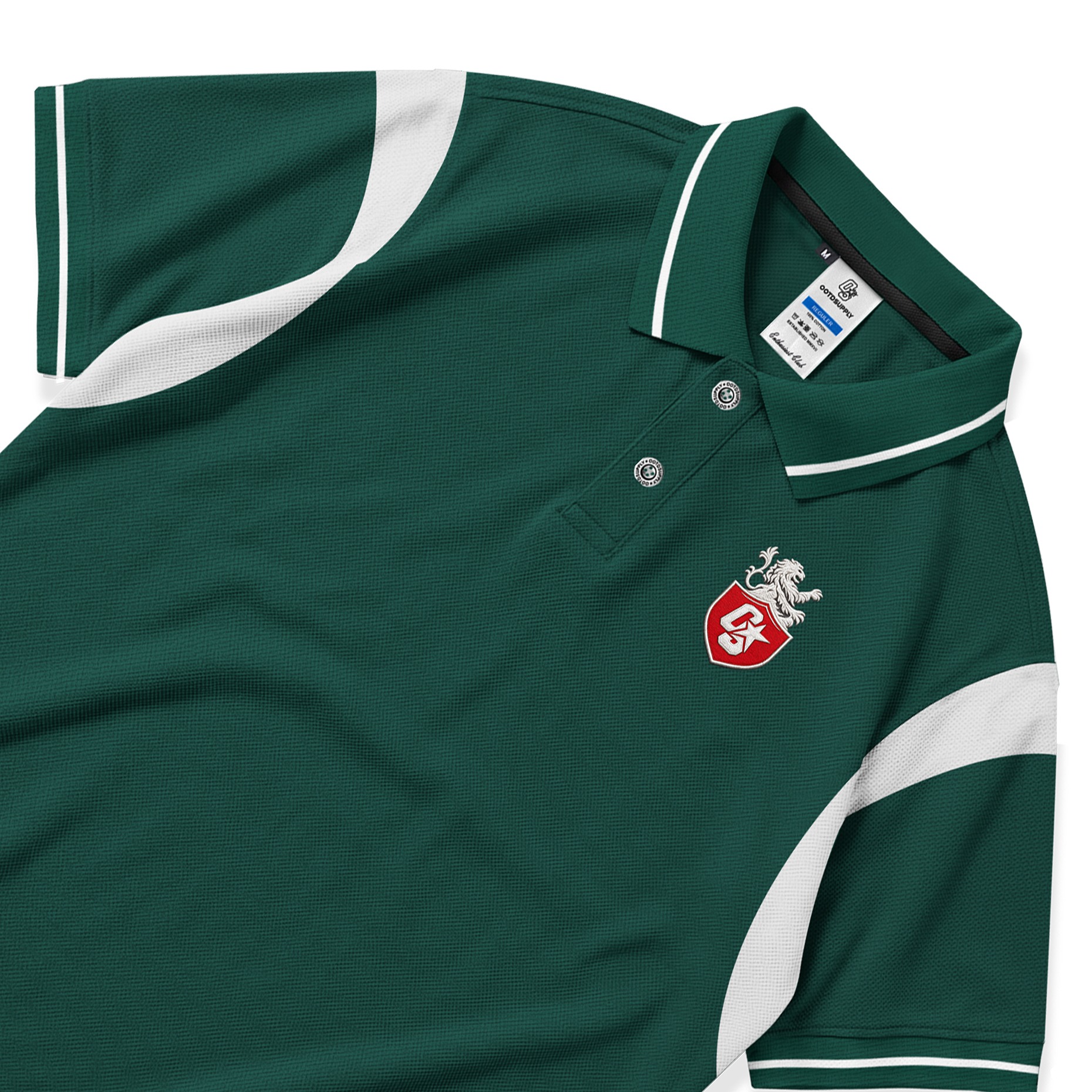 OOTDSUPPLY Polo Shirt Pique Edge Insignia Embroidery l Polo Pique | Kemeja Unisex Kerah Polo Lacost I OS-PSPQ-RGB-EDGE-06E
