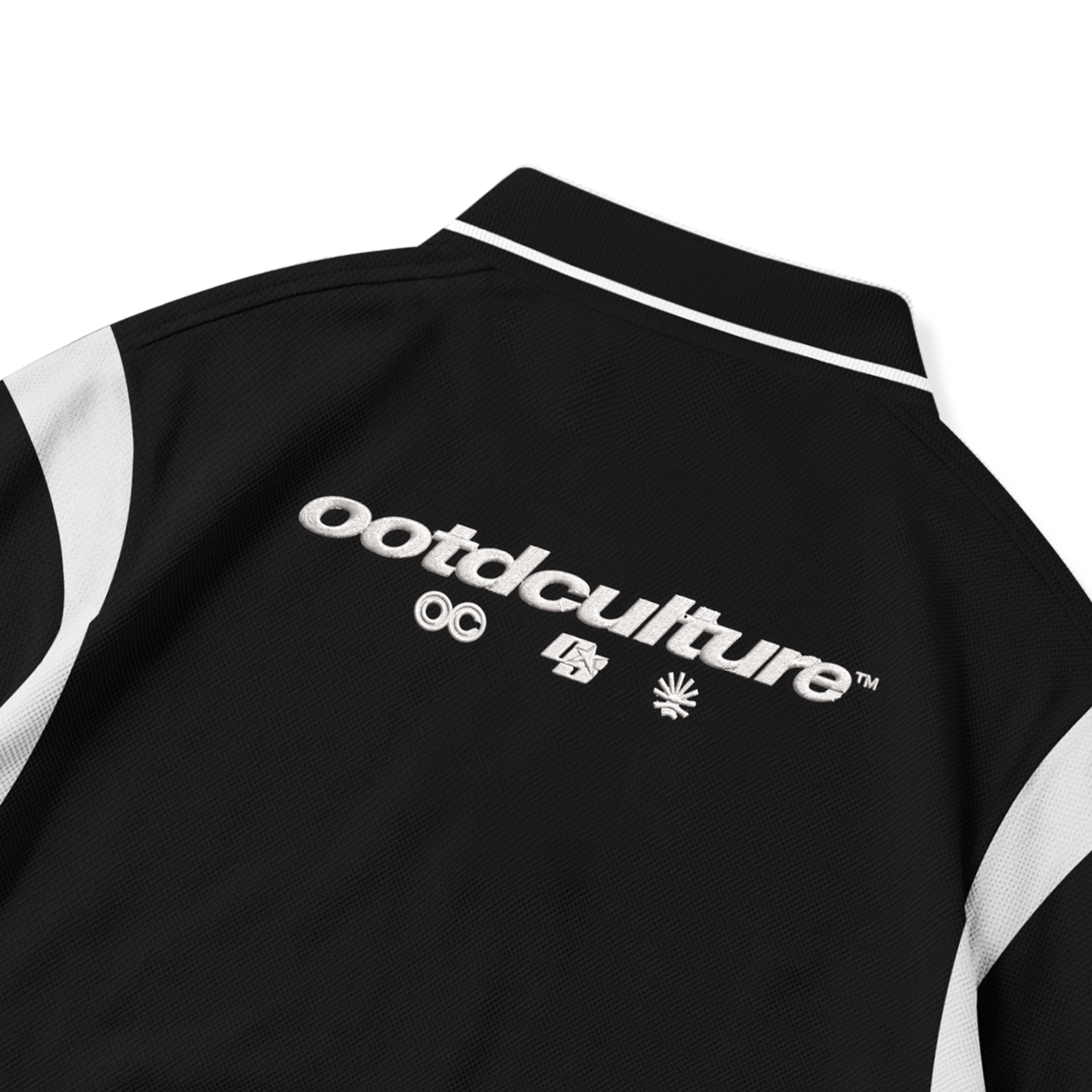 OOTDSUPPLY Polo Shirt Pique Edge Steez Embroidery Black l Polo Pique | Kemeja Unisex Kerah Polo Lacost I OS-PSPQ-RGB-EDGE-04E