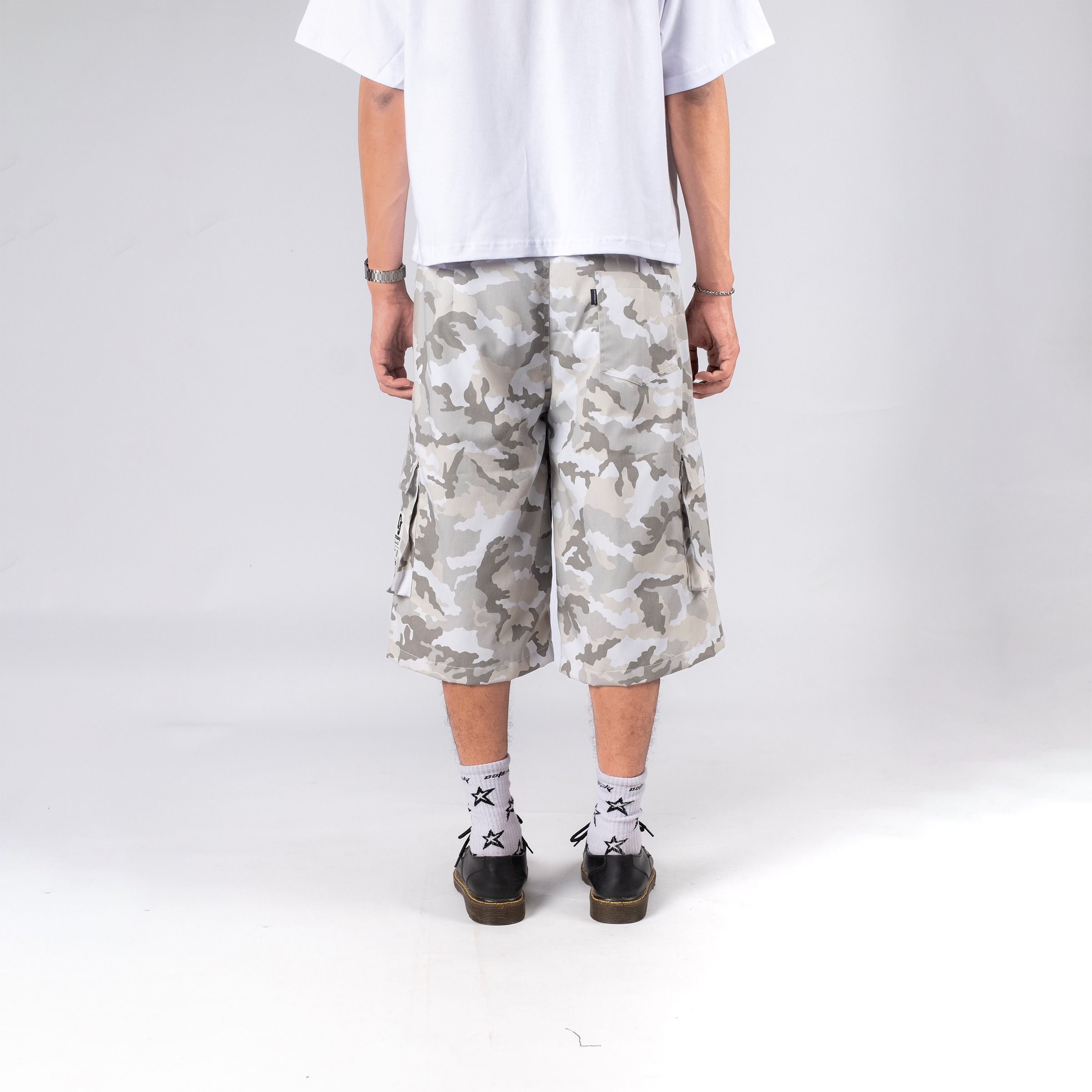 OOTDSUPPLY Jorts Pant Cargo Camo Green Basic | Shortpants Camo | Cargo Loreng Sporty | OS-JPC-CMO-ABGRY