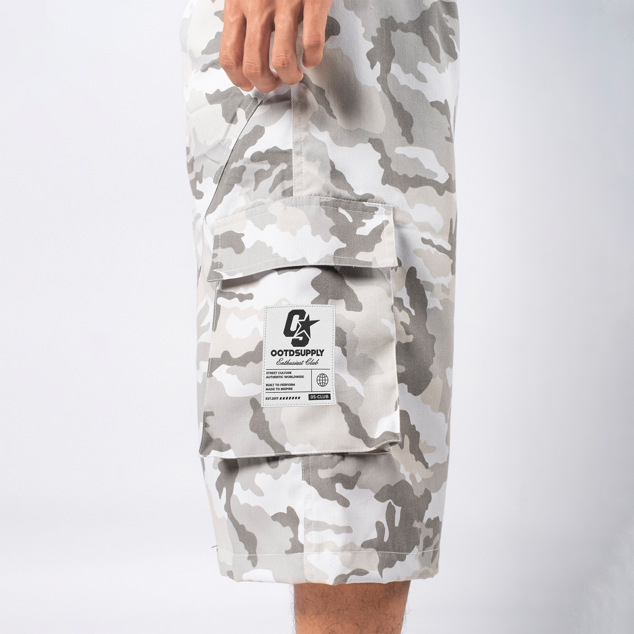 OOTDSUPPLY Jorts Pant Cargo Camo Green Basic | Shortpants Camo | Cargo Loreng Sporty | OS-JPC-CMO-ABGRY