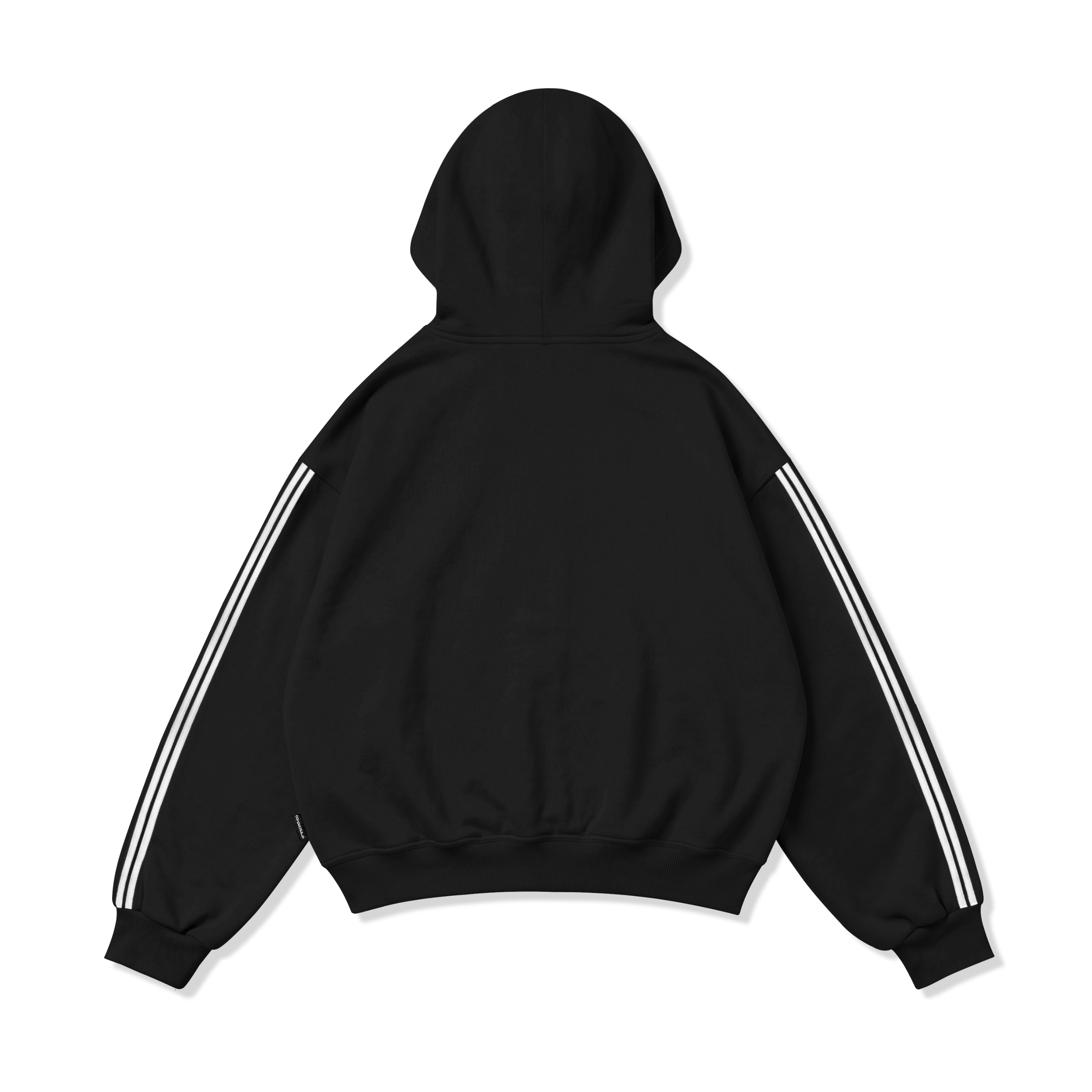 OOTDSUPPLY Hoodie Boxy Zipper Fireman Clasp Stellar Black | Jaket Boxyfit Streetwear Unisex | OS-HDBX-FRMN-BLK-003