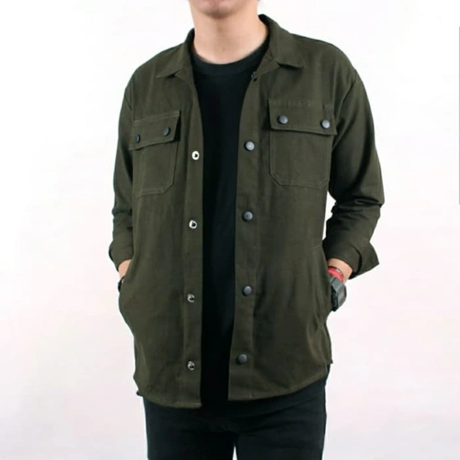 Image of OOTDSUPPLY Jaket Trucker Canvas Outerwear l Semi Parka l Jaket canvas Pria & Wanita
