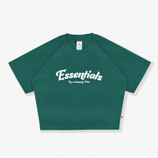 Image of OOTDSUPPLY Croptee Fit Essentials Dark Army & Black | Croptee Slimfit Wanita CSF014