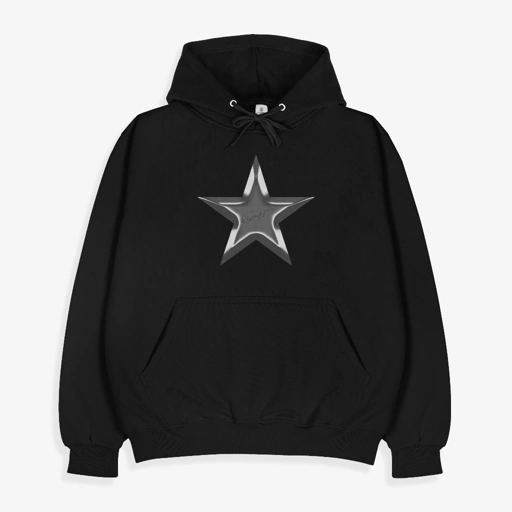 Image of OOTDSUPPLY - Pullover Hoodie Lyra Star Black & White Colors | Pria & Wanita HD074