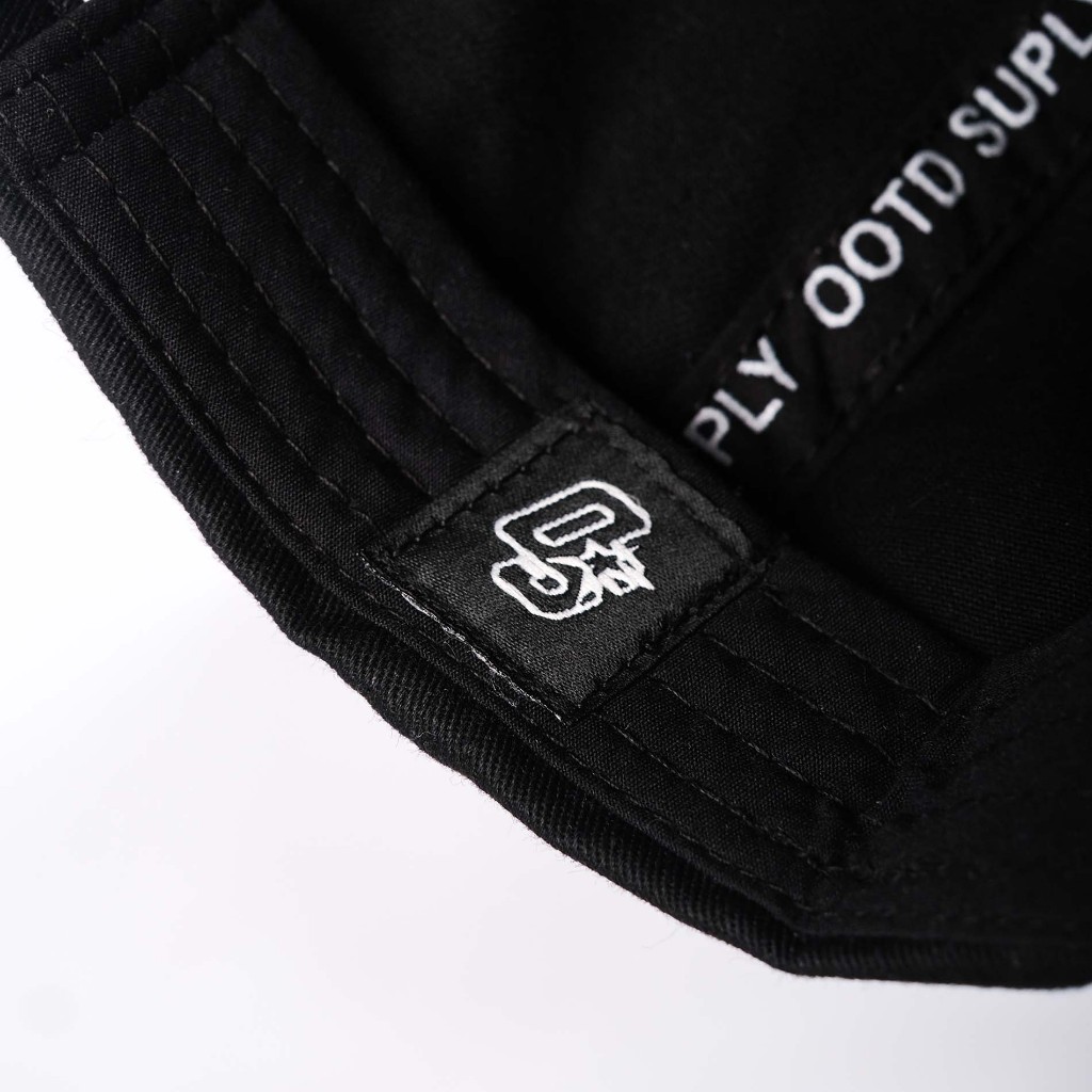 OOTDSUPPLY Polo Caps Twill Bordir OS Red Sign Black I Topi Hat Twill Bordir Pria & Wanita