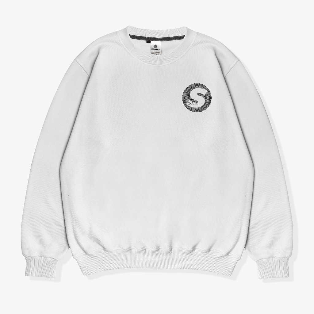 OOTDSUPPLY Crewneck Spectrum Black & White | Sweater Pria & Wanita CN109