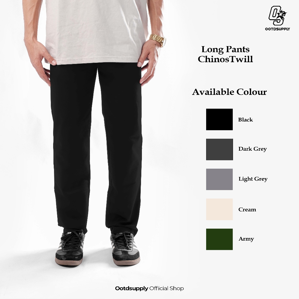 OOTDSUPPLY Chino Panjang Twill Straight Fit  l Celana Chinos Panjang Pria | CHTLP