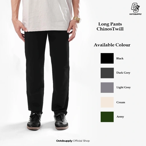 Image of OOTDSUPPLY Chino Panjang Twill Straight Fit  l Celana Chinos Panjang Pria | CHTLP