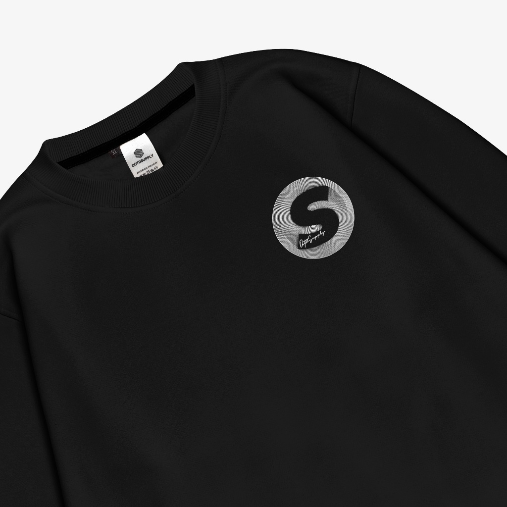 OOTDSUPPLY Crewneck Spectrum Black & White | Sweater Pria & Wanita CN109