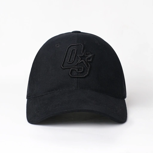 Image of OOTDSUPPLY Polo Caps Twill Bordir OS Sign Black I Topi Hat Twill Bordir Pria & Wanita | CAP24
