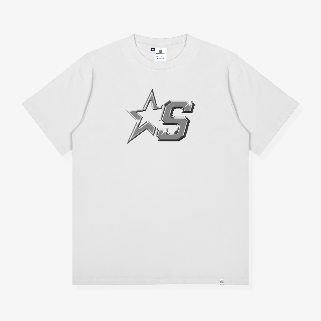OOTDSUPPLY Reguler Tshirt 24s Skyfall Black & White Color | Kaos Pria & Wanita TS110