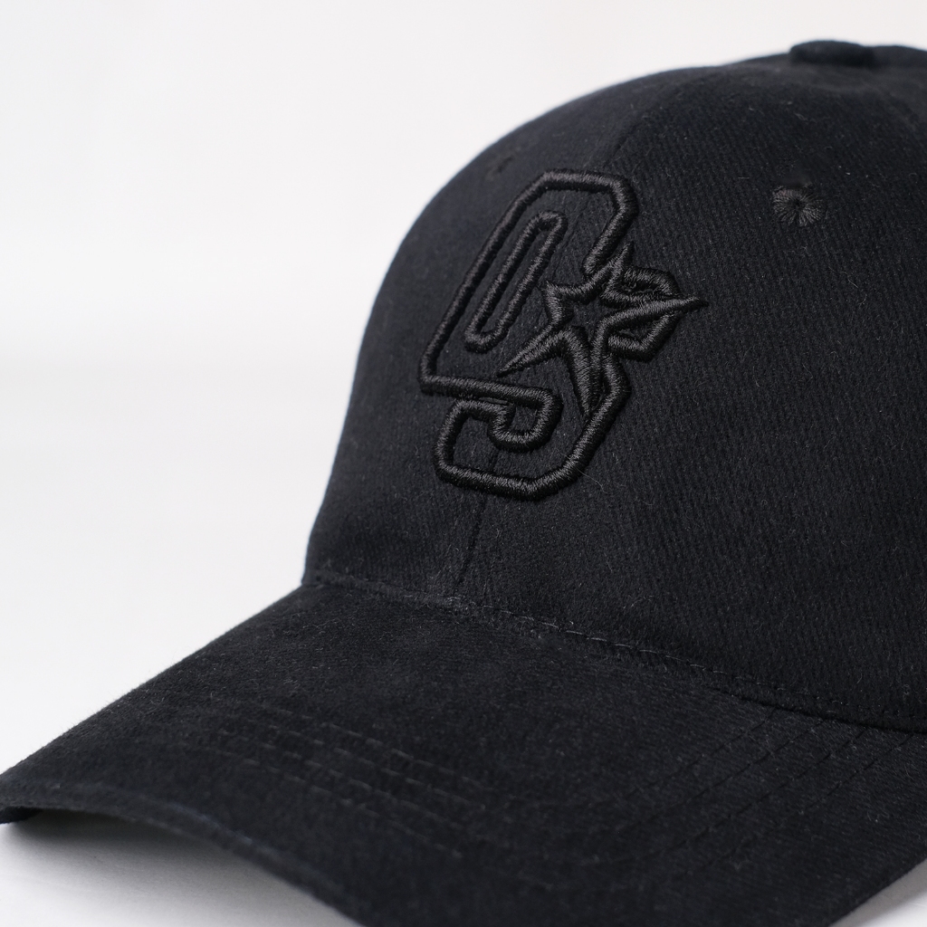 OOTDSUPPLY Polo Caps Twill Bordir OS Sign Black I Topi Hat Twill Bordir Pria & Wanita | CAP24