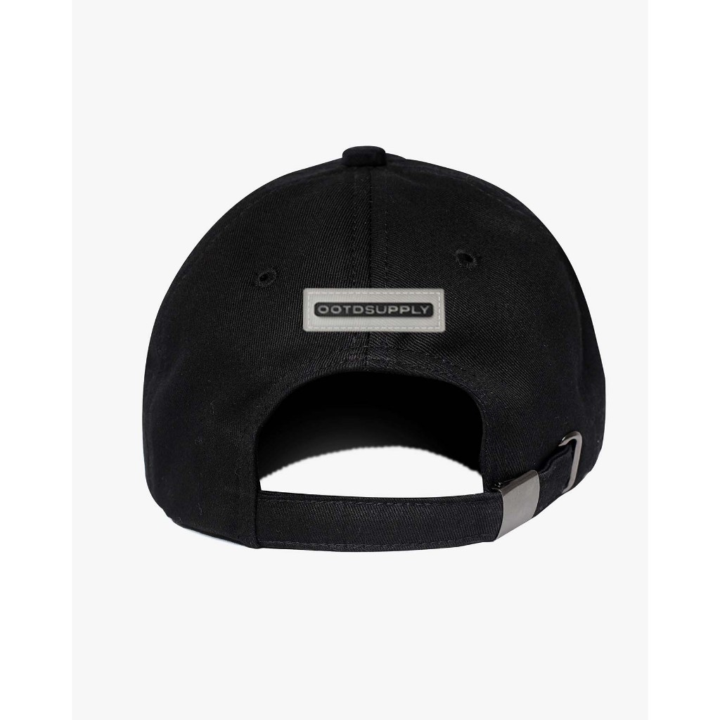 OOTDSUPPLY Polo Caps Canvas Bordir Weaving Black I Topi Hat Twill Bordir Pria & Wanita | CAP26