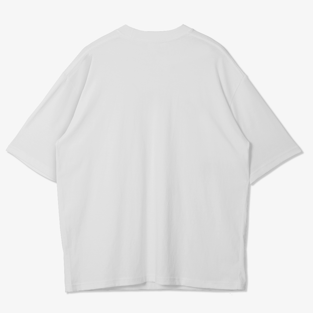 OOTDSUPPLY Oversized Tshirt Starlike White l Kaos Oversize Pria dan Wanita OVZ159