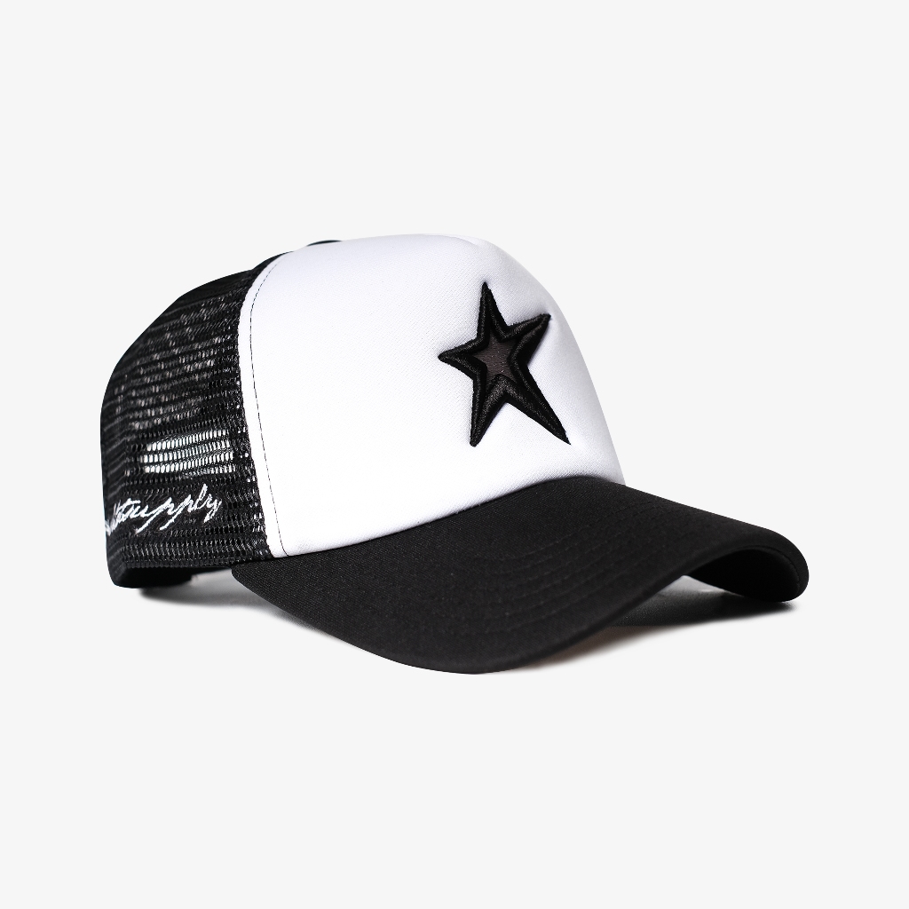 OOTDSUPPLY Polo Caps Trucker Bordir Inspired Black I Topi Hat Twill Bordir Pria & Wanita