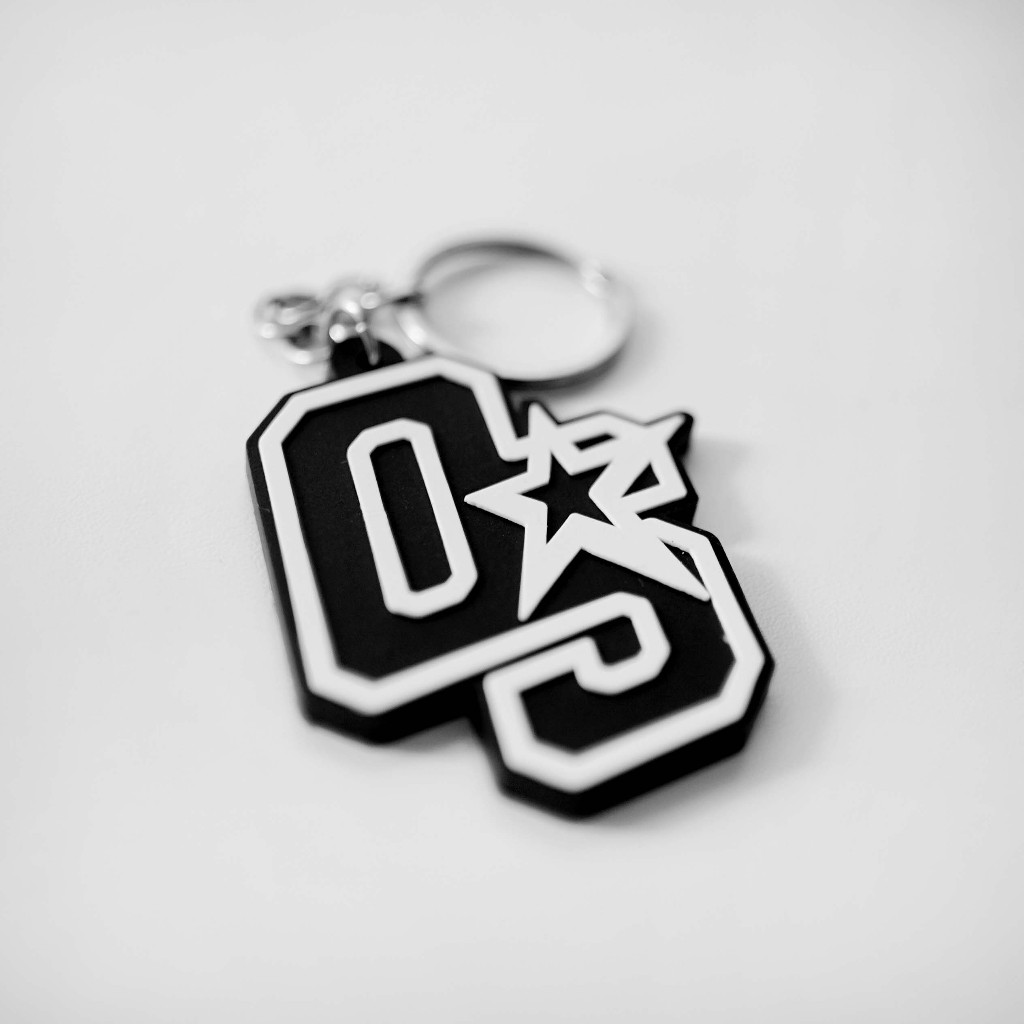 OOTDSUPPLY Rubber Keychain OS Sign Logo