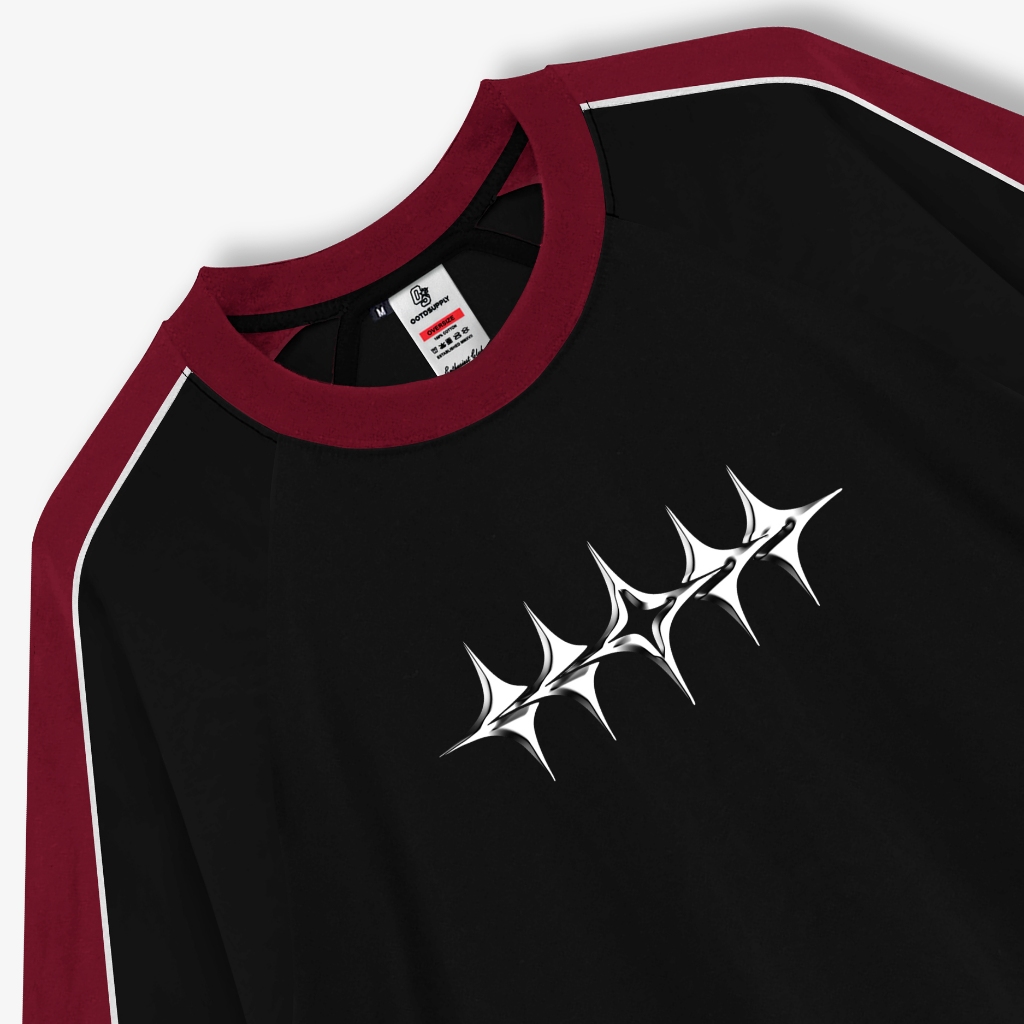 OOTDSUPPLY Oversized Raglan Shine List | Oversize Pria & Wanita OVZRGLV2001