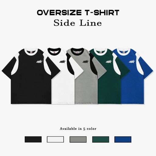 Image of OOTDSUPPLY Oversized Side Line Vela Embroidery All Colors | Oversize Pria & Wanita OVZSLVE