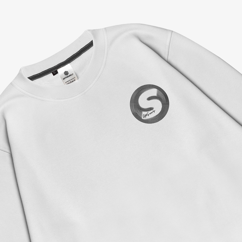 OOTDSUPPLY Crewneck Spectrum Black & White | Sweater Pria & Wanita CN109