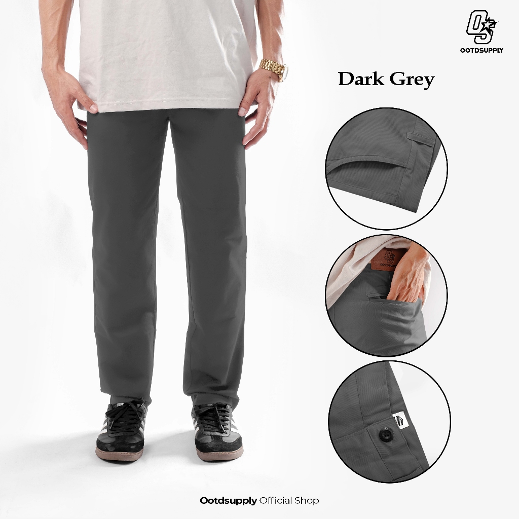 OOTDSUPPLY Chino Panjang Twill Straight Fit  l Celana Chinos Panjang Pria | CHTLP