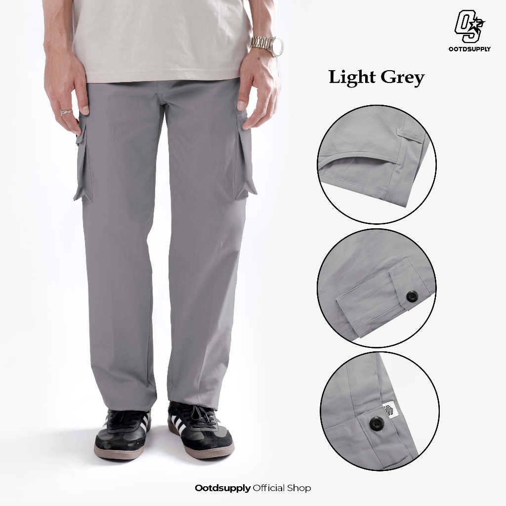 OOTDSUPPLY Cargo Panjang Twill Straight Fit l Celana Cargo Panjang Pria | CGTLP