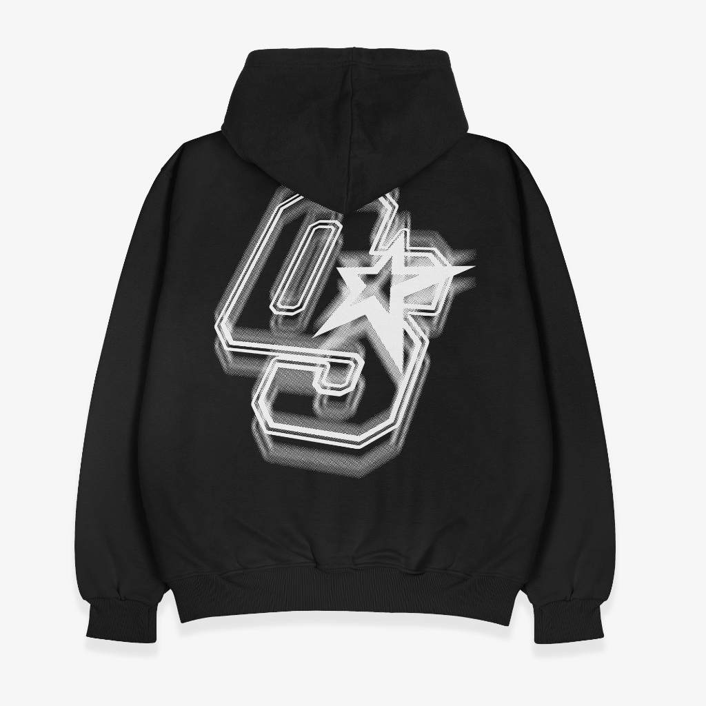 OOTDSUPPLY - Pullover Hoodie OS Sign Black & Benhur | Pria & Wanita HD071
