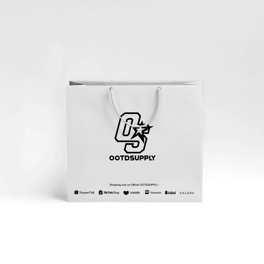 OOTDSUPPLY Paper bag Premium White l Tas Hadiah l Gift bag I PPB004