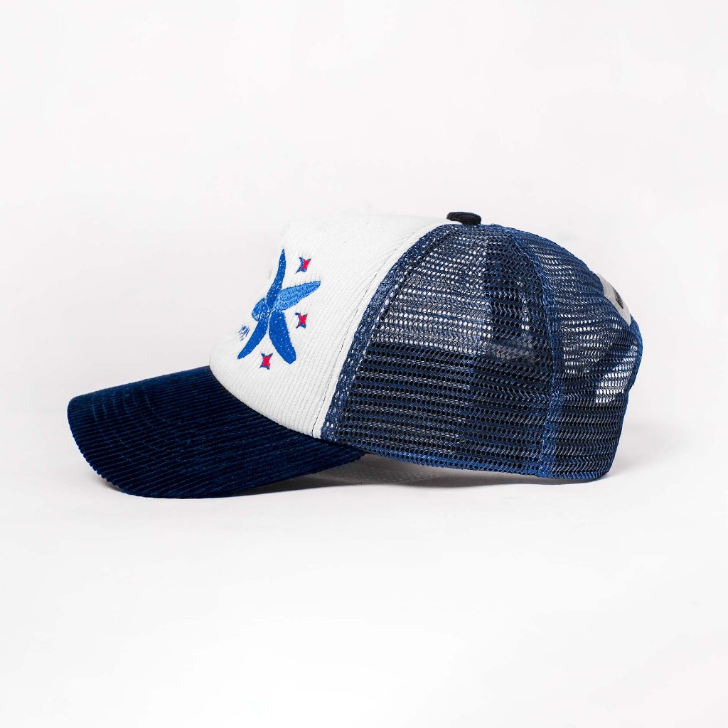 OOTDSUPPLY Polo Caps Corduroy Bordir Golden Hour Navy I Topi Hat Corduroy Pria & Wanita