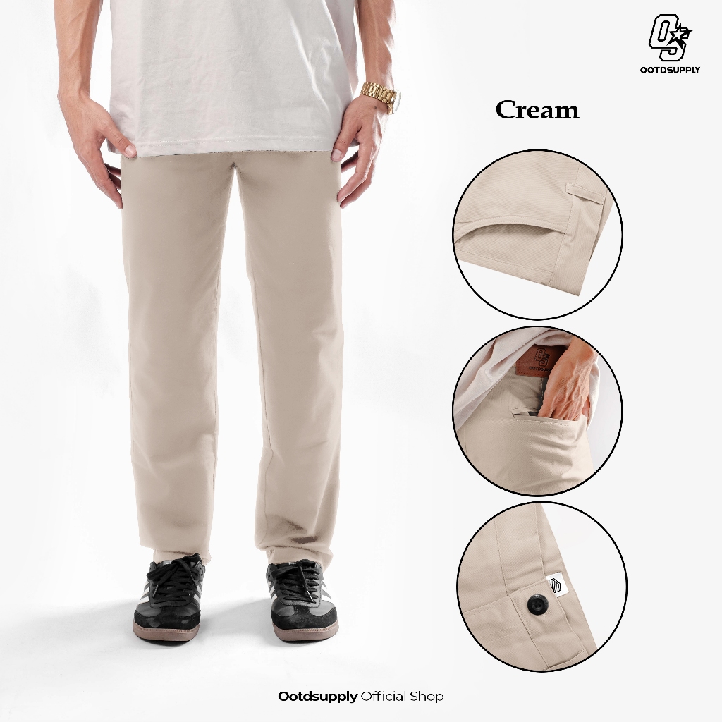 OOTDSUPPLY Chino Panjang Twill Straight Fit  l Celana Chinos Panjang Pria | CHTLP