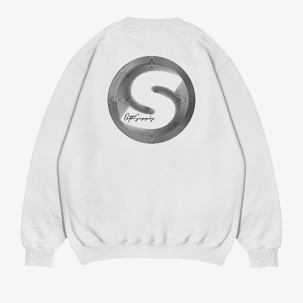 OOTDSUPPLY Crewneck Spectrum Black & White | Sweater Pria & Wanita CN109