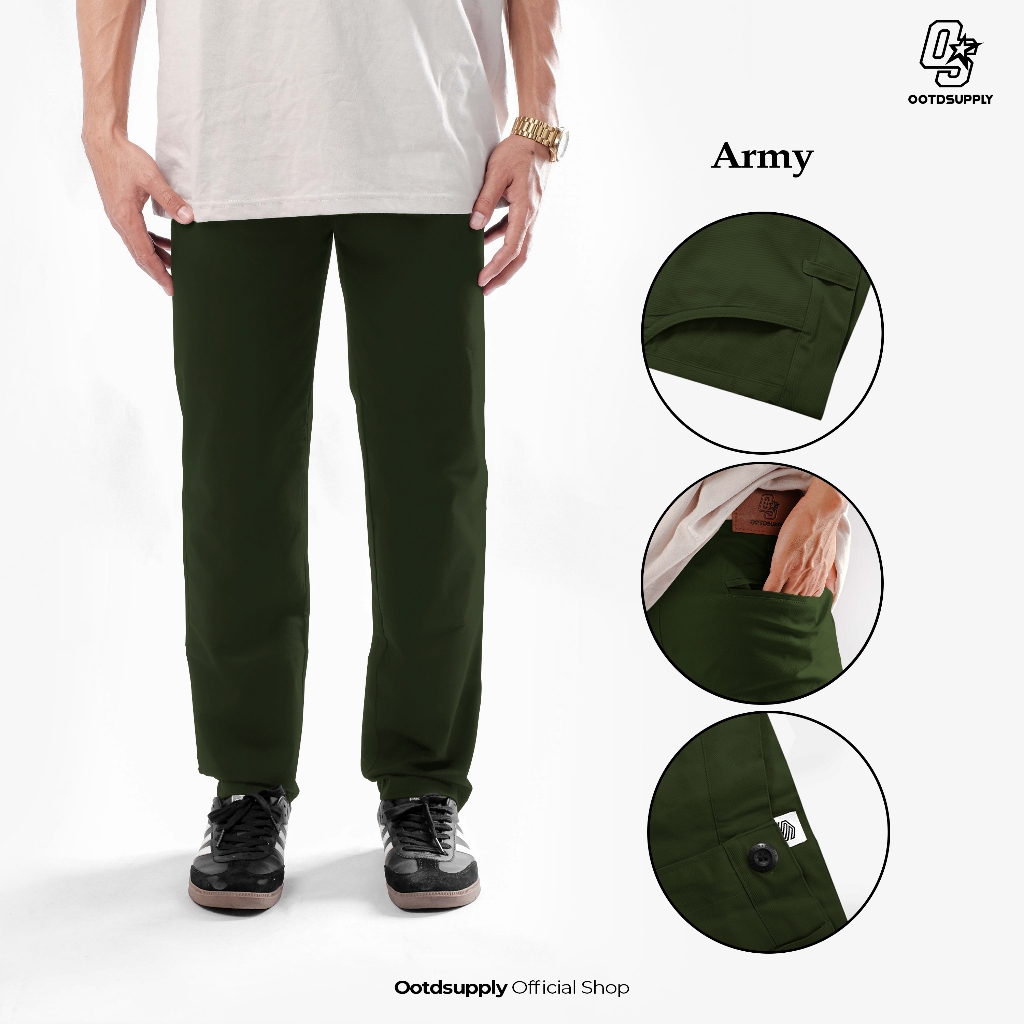 OOTDSUPPLY Chino Panjang Twill Straight Fit  l Celana Chinos Panjang Pria | CHTLP