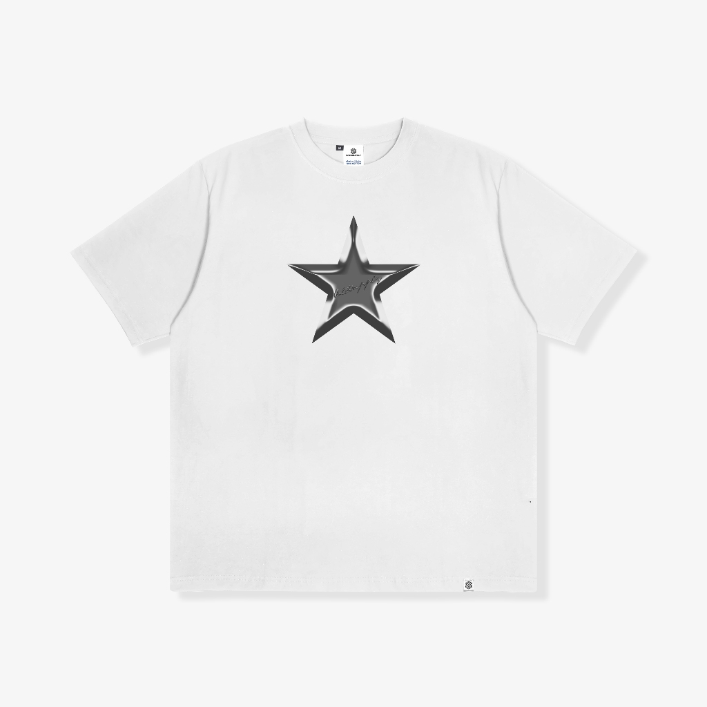 OOTDSUPPLY Reguler Tshirt 24s Lyra Star Black & White | Kaos Pria & Wanita TS070