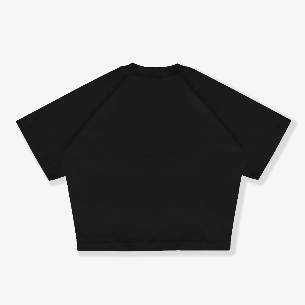 OOTDSUPPLY Croptee Fit Essentials Dark Army & Black | Croptee Slimfit Wanita CSF014