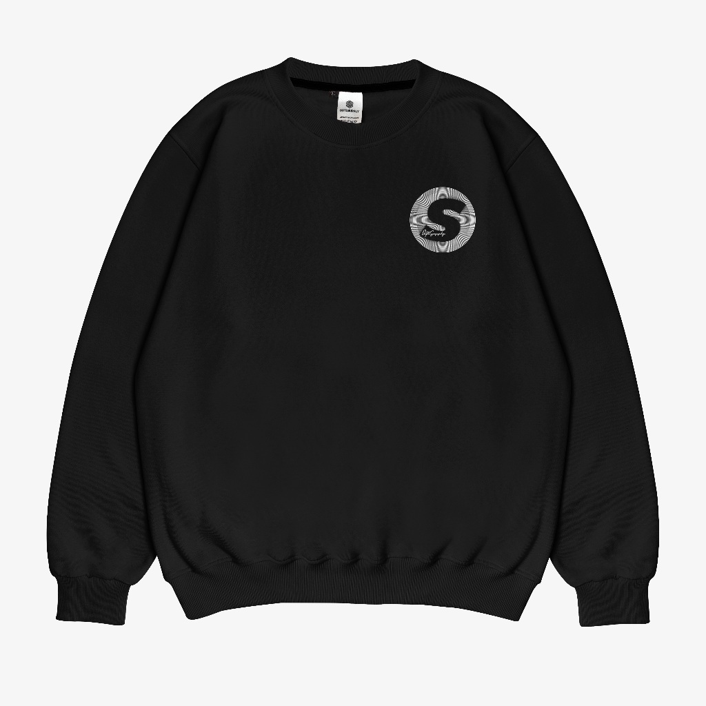 OOTDSUPPLY Crewneck Spectrum Black & White | Sweater Pria & Wanita CN109
