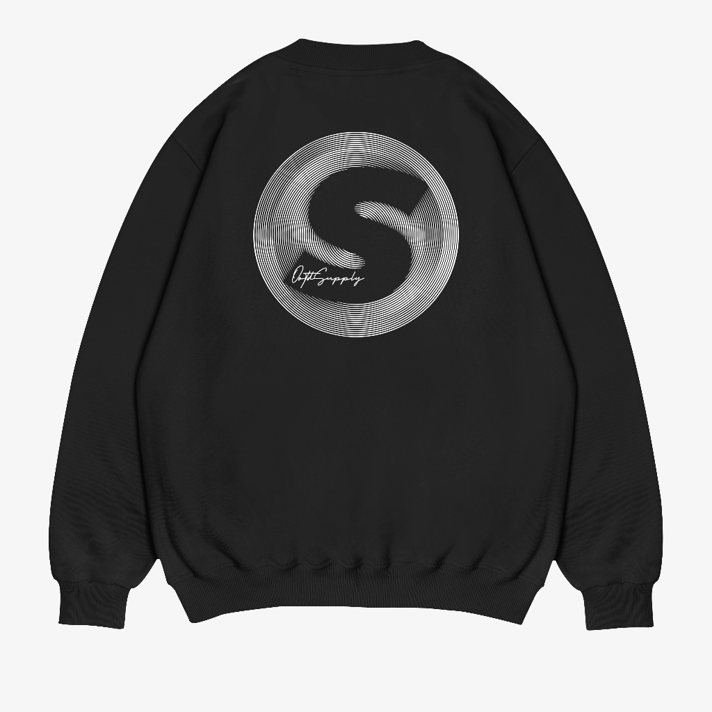 OOTDSUPPLY Crewneck Spectrum Black & White | Sweater Pria & Wanita CN109