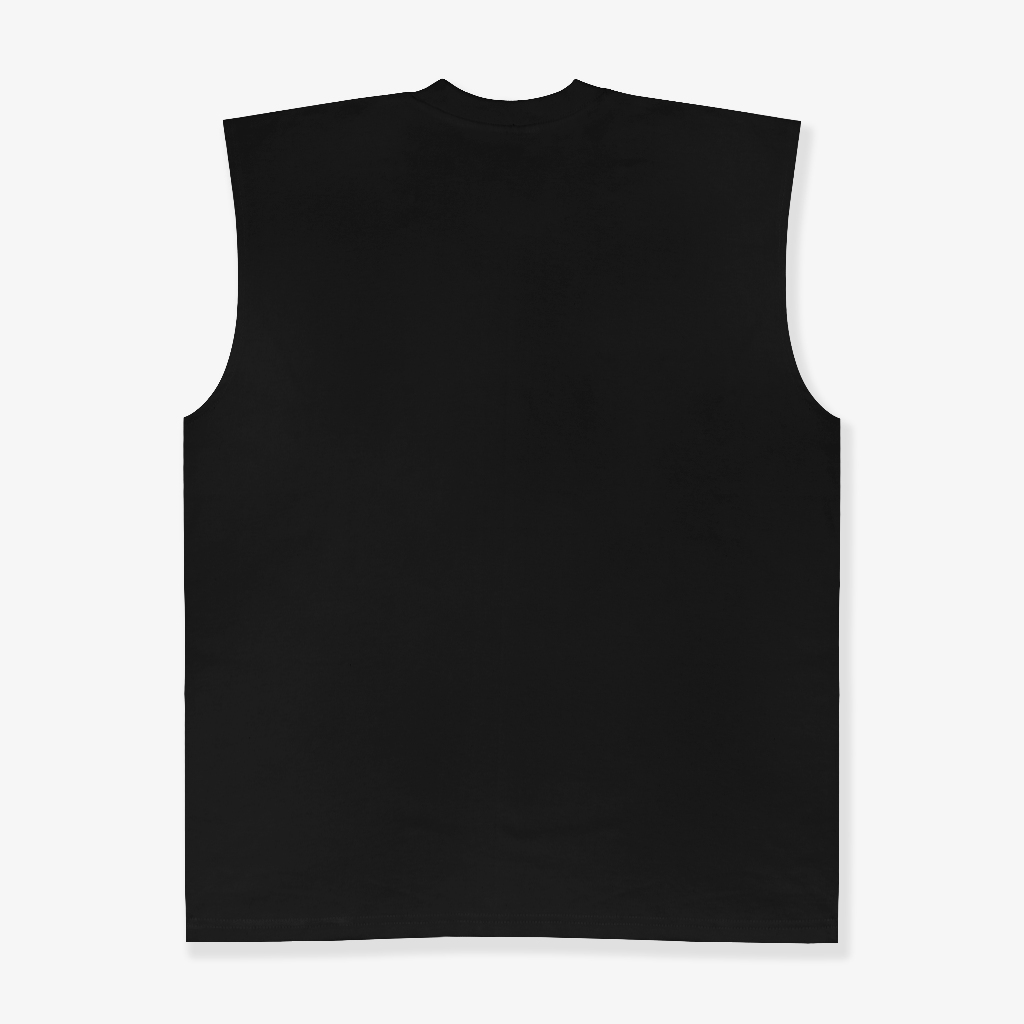OOTDSUPPLY Oversize Sleeveless Minima Black & Steel Blue l Kaos Oversize Singlet010